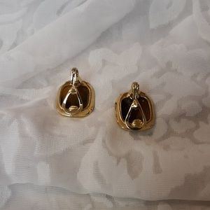 Jewelry - VTG Tigers Eye With Diamonds Earrings Jewelry - VTG Tigers Eye With Diamonds Earrings